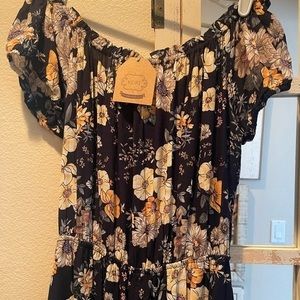 COPY - New Kori Off the‎ Shoulder Floral Dress w/shorts